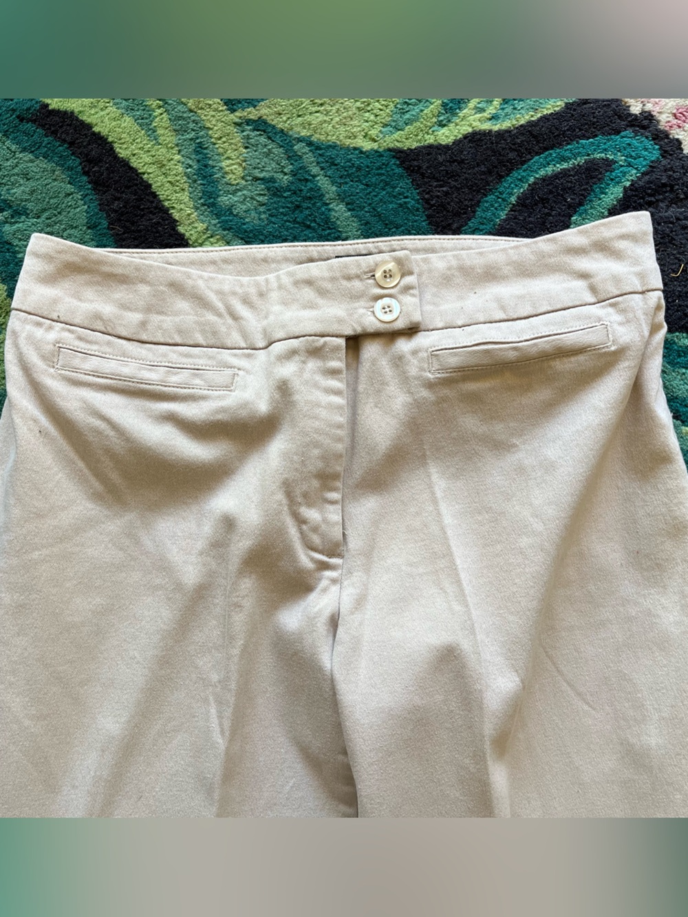 TRIBELLA. WOMENS KAKHI COTTON PANTS SIZE 8. STRAIGHT LEG. - Picture 2 of 5